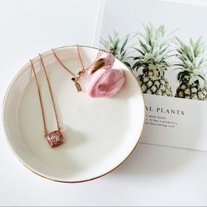 ❗️LAST ONE❗️Kate Spade Glitter Pendant Necklace Rose